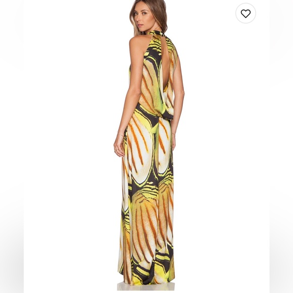 Aguadecoco Yellow Maxi Dress Fish Print - Picture 2 of 4